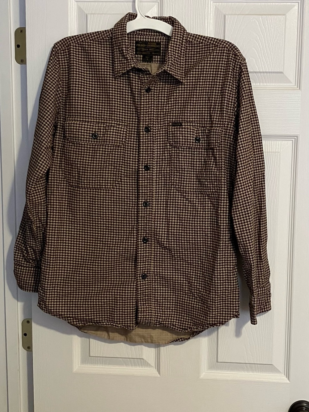 Filson Brown Houndstooth Button-Down Shirt